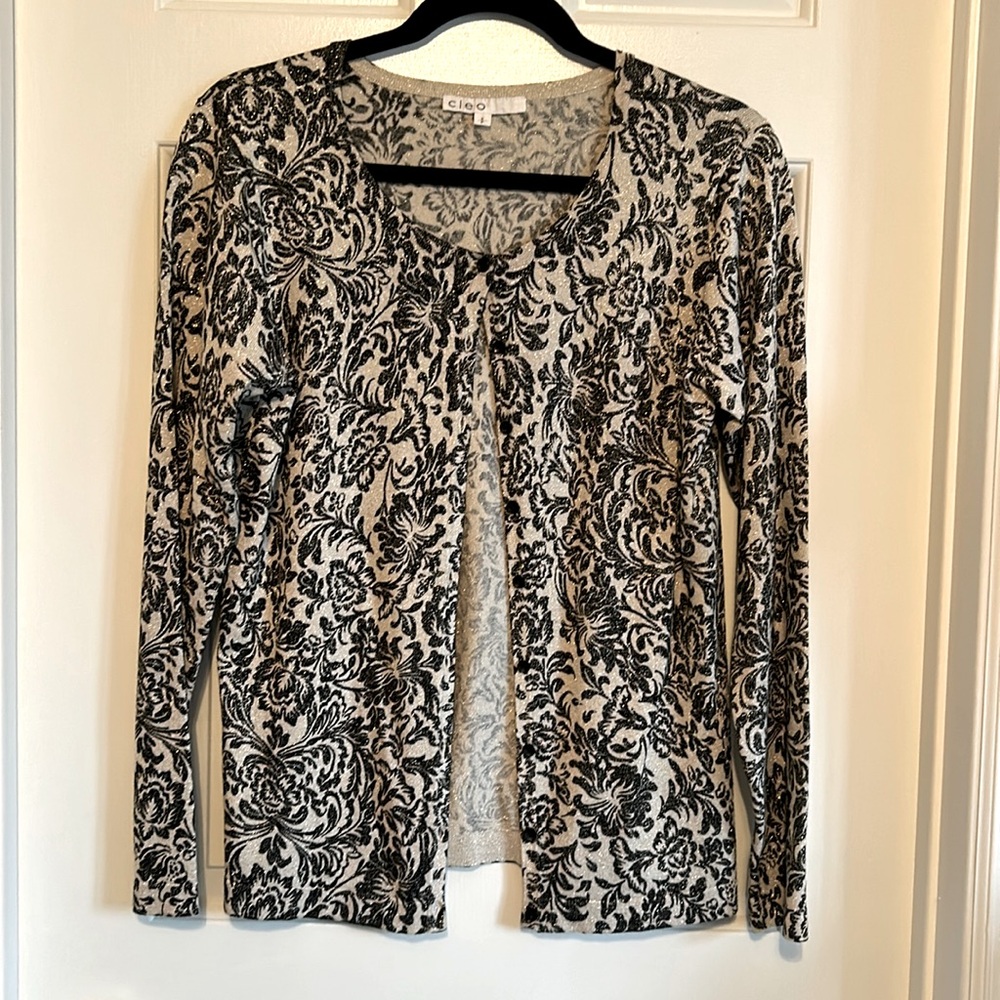 ✨🎄✨ SPARKLY ONE BUTTON CARDIGAN Size S